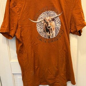 Burnt Orange Graphic Woman’s Shirt
